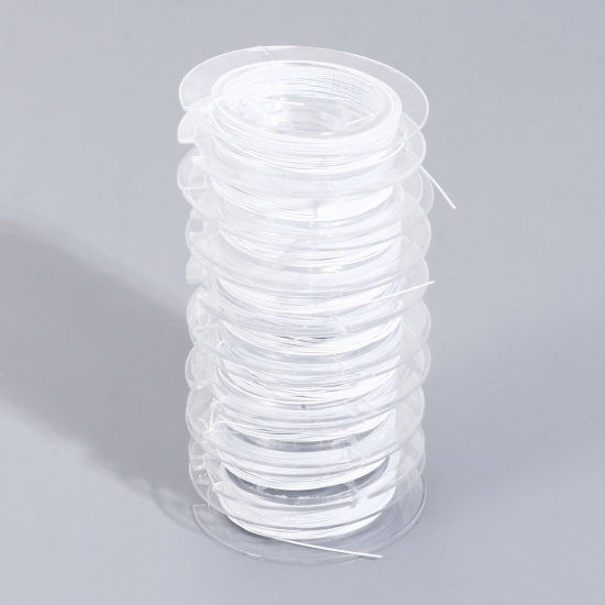 Picture of Steel Beading Wire Thread Cord White 0.38mm(26 gauge), 1 Pack