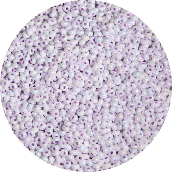 Image de Perles de Rocailles en Céramique Rocailles Rondes Violet Coloré Env. 3mm Dia., 20 Grammes ( 660 Pcs/Paquet)