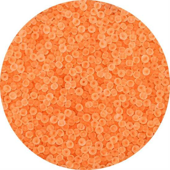 Bild von Glas Rocailles Rocailles Perlen Rund Rocailles Orange Matt Farbenfroh ca. 2mm D., 20 Gramm ( 1300 Stück/Paket)