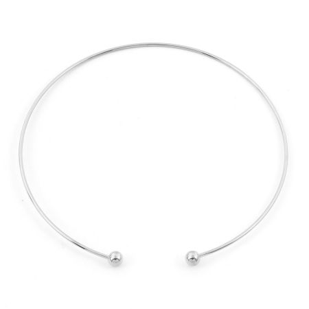 Image de Colliers en 304 Acier Inoxydable Respectueux de la Nature Argent Mat Rond 41.5cm Long, 1 Pièce