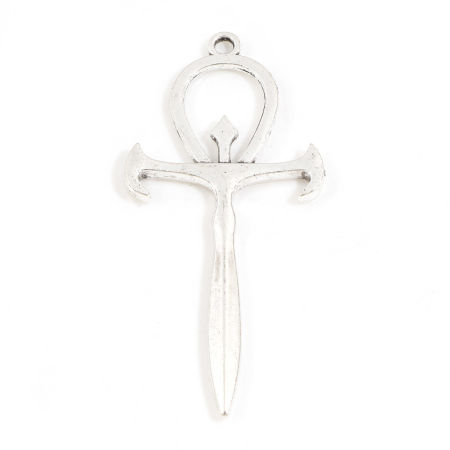Picture of Zinc Based Alloy Halloween Charms Antique Silver Color