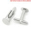 Image de Brass Cuff Links Round Silver Tone Glue On 25mm x 10mm, 10 PCs