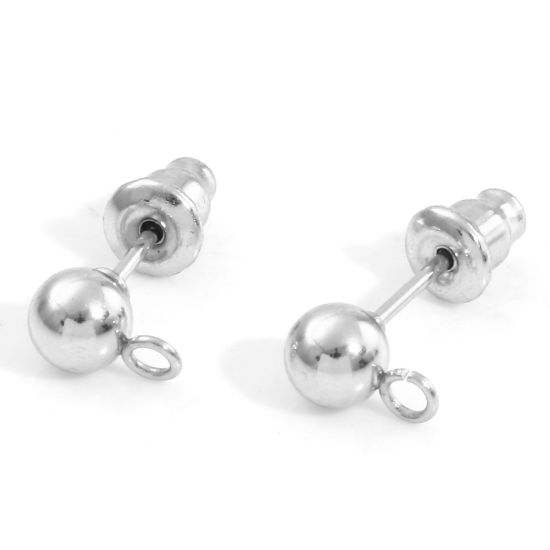 2 Pairs X 304 Stainless Steel Earring Studs, Geometric Earring