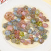 Immagine di Acrilato Retrò Perline per la Creazione di Gioielli con Ciondoli Fai-da-te A Colori Misti Casuali Misti Intagliato Circa 30mm x 28mm, Foro: Circa 3.6mm, 100 Pz