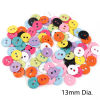 Imagen de Zamak Metal Botones Dos Agujeros Al Azar Color Mezclado Ronda Pintura 13mm Dia, 10 Unidades