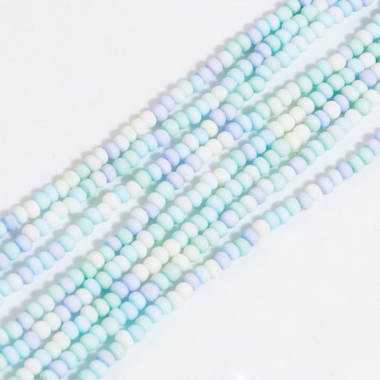 Изображение Бисер для изготовления ювелирных украшений "Сделай сам Стеклянные, Цилиндр, Случайный смешанный цвет 3мм x 2мм, 0.6мм, 40см длина, 1 Нитка 190 - 200 шт / 1 нитка
