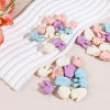 Picture of Acrylic Beads For DIY Jewelry Making At Random Mixed Color Hand About 25x21mm - 20x18mm, Hole: Approx 2.6mm, 10 PCs