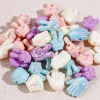 Picture of Acrylic Beads For DIY Jewelry Making At Random Mixed Color Hand About 25x21mm - 20x18mm, Hole: Approx 2.6mm, 10 PCs