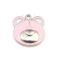 Imagen de 5 Unidades Zamak Lindo Colgantes Charms Tono de Plata Rosado Oso Esmalte 21mm x 19mm
