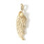 Bild von 1 Stück Messing Anhänger 18K Echtgold plattiert Flügel Filigran Cabochon Fassung 3.6cm x 1cm