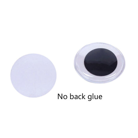 Picture of 500 PCs Plastic DIY Handmade Craft Materials Accessories Black & White Doll Eye 7mm Dia.