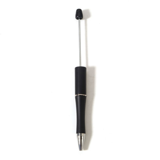Picture of 5 PCs Plastic Beadable Pens Ballpoint Pen For Office School Stationery Black Can Open 14.8cm