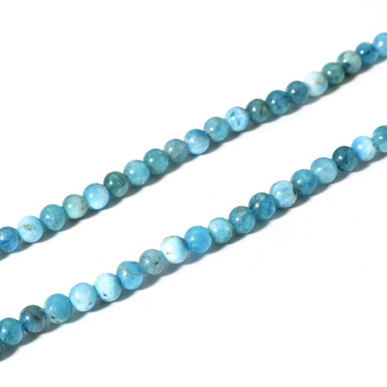 Picture of 1 Strand (Approx 110 - 95 PCs/Strand) (Grade A) Cordierite Lolite ( Natural ) Loose Beads For DIY Jewelry Making Round Lake Blue About 4mm Dia., 39cm(15 3/8") long