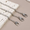 Picture of 5 PCs Link Cable Chain Lobster Clasp Bracelets Heart Silver Tone & Antique Silver Color 20cm(7 7/8") long
