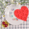 Picture of 1 Piece Silicone Valentine's Day Resin Mold For Keychain Necklace Earring Pendant Jewelry DIY Making Heart Red 11cm x 10.5cm