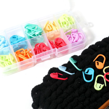 1 Box Plastic Knitting Stitch Markers Pin Multicolor 22mm x 12mm