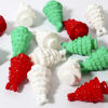 Picture of 10 PCs Acrylic Christmas Pendants Christmas Tree At Random Mixed Color 3D 3.7cm x 2.2cm