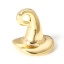 Picture of 2 PCs Brass Halloween Charms 18K Real Gold Plated Halloween Witch Hat 3D 12mm x 10.5mm