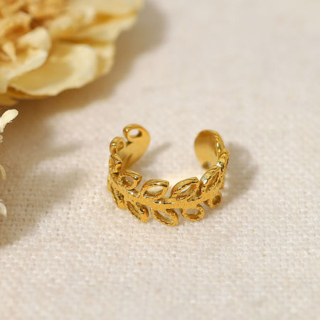 Picture of 304 Stainless Steel Ear Cuffs Clip Wrap Earrings 18K Real Gold Plated