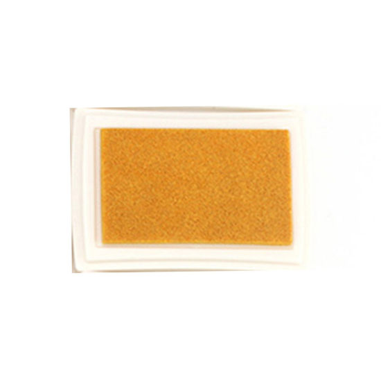 Picture of 1 Piece Sponge Ink Pad Rectangle Golden 7.8cm x 5.5cm