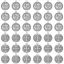 Picture of 20 PCs Zinc Based Alloy Religious Disc Charms Antique Silver Color Round St. Benedict Medal Double Sided 23mm x 20mm