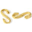 Immagine di 1 Pz Placcatura Sottovuoto Ecologica 304 Acciaio Inossidabile Hook Chiusura A Forma di Lettera S Serpente Placcato Oro 18K 27mm x 14mm