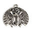 Image de 10 Pcs Breloques Religieux en Alliage de Zinc Argent Vieilli Scarabée L'oeil d'Horus Creux 25mm x 24mm