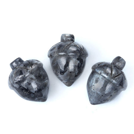 Picture of 1 Piece Spectrolite ( Natural ) Loose Ornaments Decorations Hazelnut About 26mm x 20mm