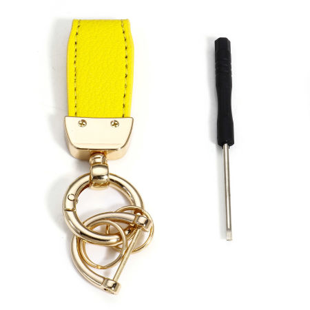 Image de 1 Pièce Porte-Clés en Alliage de Zinc & PU Rectangle 10cm x 2.8cm