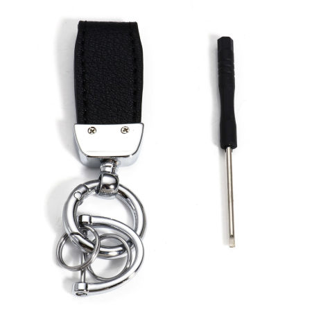 Image de 1 Pièce Porte-Clés en Alliage de Zinc & PU Rectangle 10cm x 2.8cm