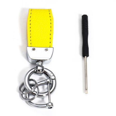 Image de 1 Pièce Porte-Clés en Alliage de Zinc & PU Rectangle 10cm x 2.8cm