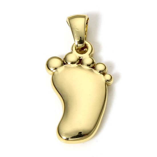 Изображение 1 ШТ 304 Нержавеющая Сталь Подвески 18K позолоченный Нога 26мм x 13мм