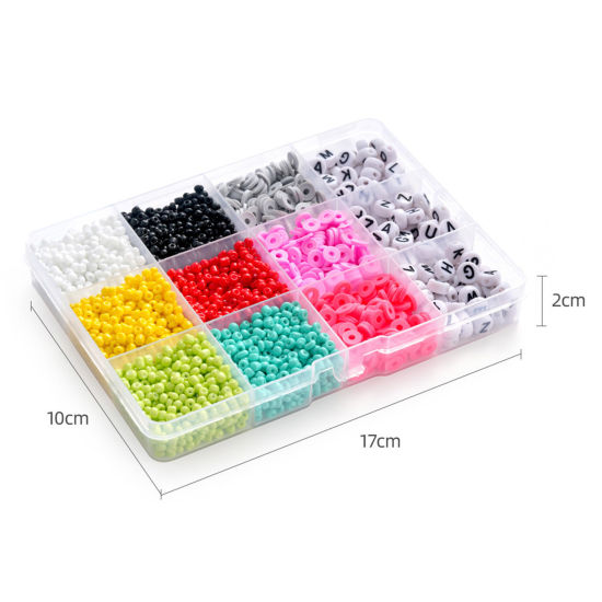 Image de 1 Box(About 3750PCs) Glass & Acrylic & Clay Beads DIY Kits For Bracelet Necklace Jewelry Making Handmade Accessories Multicolor