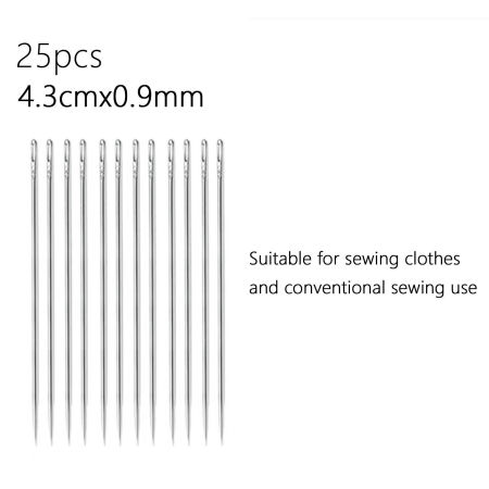 Imagen de 4 Paquetes Acero Inoxidable Aguja de coser Tono de Plata 4.3cm longitud