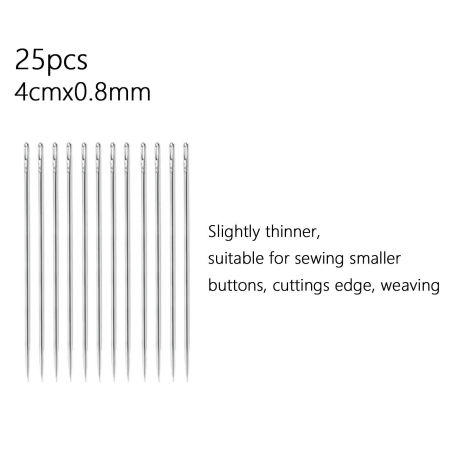 Imagen de 4 Paquetes Acero Inoxidable Aguja de coser Tono de Plata 4cm longitud