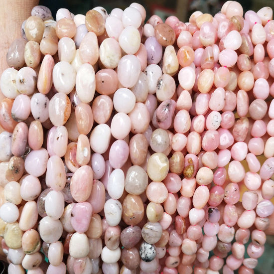 Picture of 1 Strand (Approx 65 - 45 PCs/Strand) Opal ( Natural ) Loose Beads For DIY Jewelry Making Irregular About 6mm - 8mm Dia.