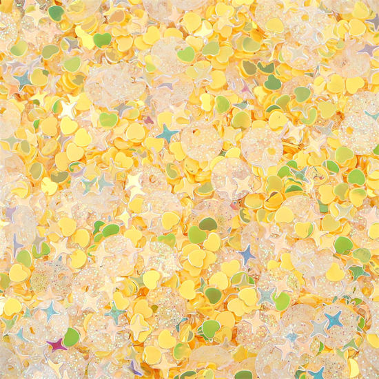 Bild von 1 Packet 3-6mm PET Sequins Paillettes Sewing Clothes Decoration Nail Material DIY  Accessory At Random Mixed Yellow