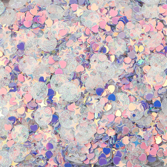 Picture of 1 Packet 3-6mm PET Sequins Paillettes Sewing Clothes Decoration Nail Material DIY  Accessory At Random Mixed Purple