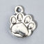 Immagine di 50 Pz Memoriale dell'animale Charms Argento Antico Artiglio Della Zampa di Cane Doppia Faccia 12mm x 10mm