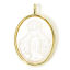 Picture of 1 Piece Eco-friendly Shell & Brass Religious Pendants 18K Real Gold Plated Oval Virgin Mary 26.5mm x 17mm
