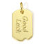 Image de 1 Pièce Breloques Énergie Positive en Laiton Respectueux de la Nature Plaqué Or Véritable 18K Mots" GOOD LUCK " 18mm x 9mm