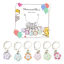 Imagen de 1 Juego ( 6Unidades/Juego) Aleación de Metal de Zinc + Aleación Knitting Stitch Markers Sakura Flor Tono de Plata Multicolor Esmalte 3cm