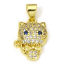 Imagen de 1 Unidad Respetuoso del Medio Ambiente Latón Colgantes Charms Gato 18K Oro Real Chapado Micro Pave Claro Circón Artificial 21mm x 11mm