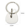 Picture of 1 Piece 304 Stainless Steel Pet ID Dog Collar Name Tag Blank Stamping Tags Keychain & Keyring Silver Tone Cat Animal Mirror Polishing 5.2cm x 2.2cm