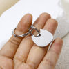 Picture of 1 Piece 304 Stainless Steel Pet ID Dog Collar Name Tag Blank Stamping Tags Keychain & Keyring Silver Tone Cat Animal Mirror Polishing 5.2cm x 2.2cm
