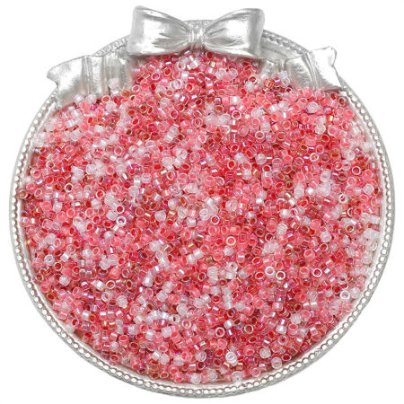 Image de 10 Grammes (Env. 70 Pcs/Gramme) Perles de Rocailles en Verre Perles de Bugle Tube Multicolore Perlaire Env. 2.5mm Dia.