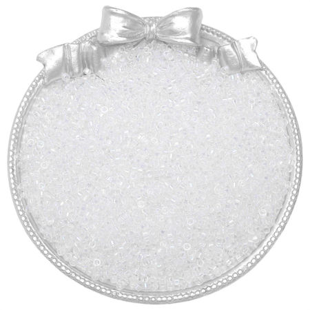 Image de 10 Grammes (Env. 70 Pcs/Gramme) Perles de Rocailles en Verre Perles de Bugle Tube Transparent Perlaire Env. 2.5mm Dia.