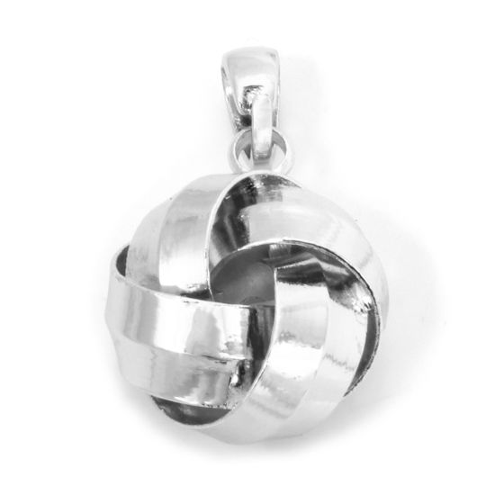 Bild von 2 Stück Umweltfreundlich Messing Charm-Anhänger Echt Platin plattiert Rund 23mm x 14mm