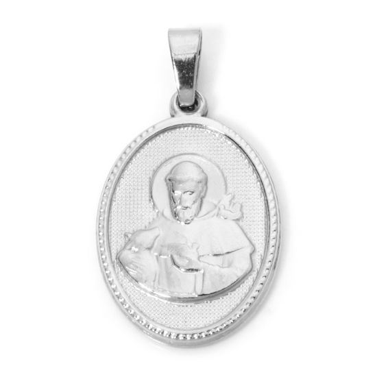 Изображение 2 ШТ 304 Нержавеющая Сталь Подвески Овальные Серебряный Тон Иисус Христос 3см x 1.6см