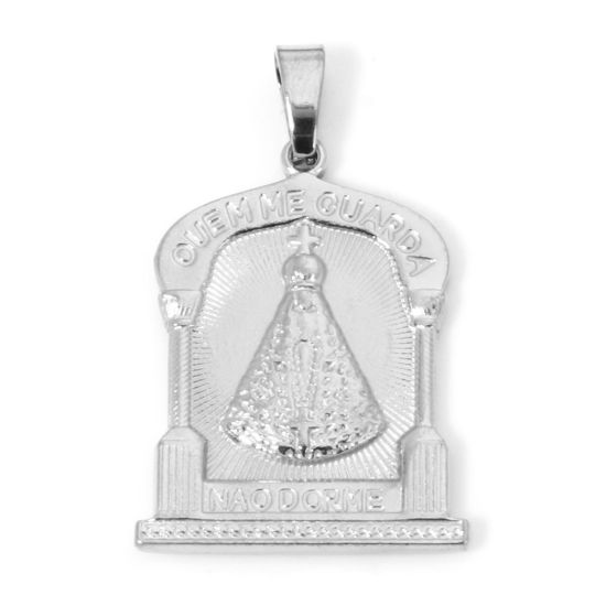 Изображение 2 ШТ 304 Нержавеющая Сталь Подвески Прямоугольник Серебряный Тон Колокол 3.2см x 2см